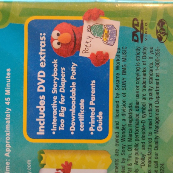 Sesame Street Elmo's Potty Time My First Moments Learning DVD Video 2006 Used - Picture 5 of 7